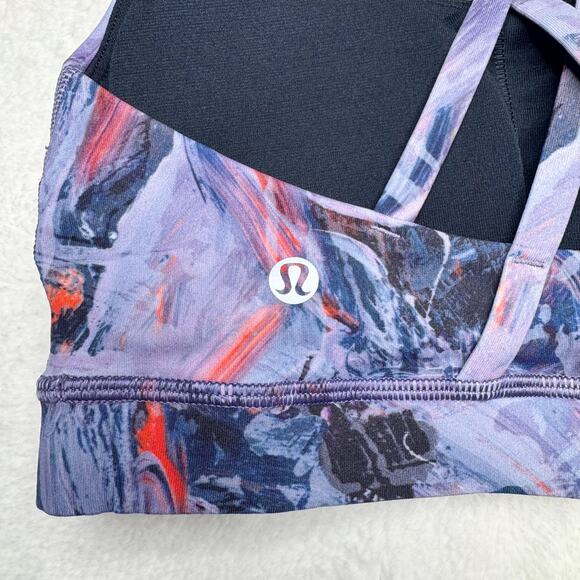 LULULEMON Energy Bra in Atmospheric Purple Multi size 4 Luxtreme Stretch - Picture 8 of 9
